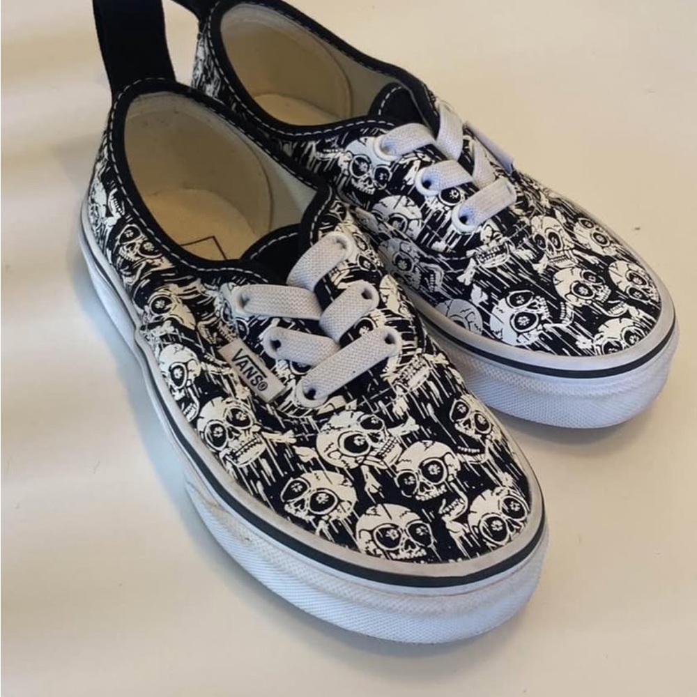 Vans Kids Black and White Patterned Sneakers